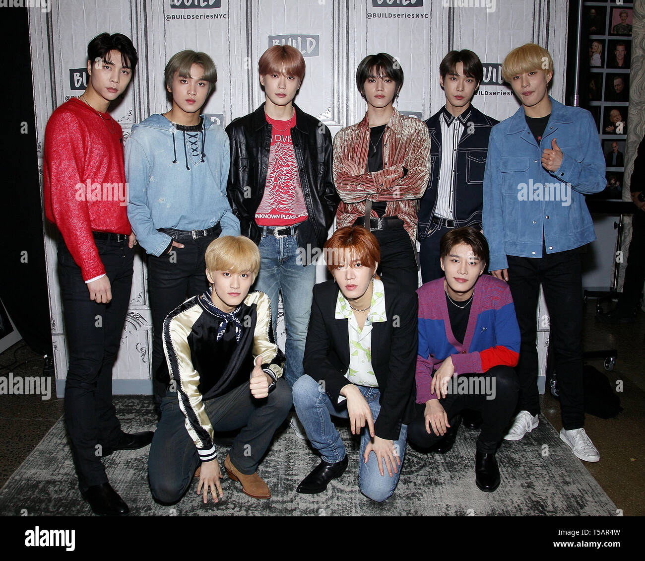 New York, USA. 23 Apr, 2019. Johnny, Doyoung, Haechan, Jaehyun, Yuta