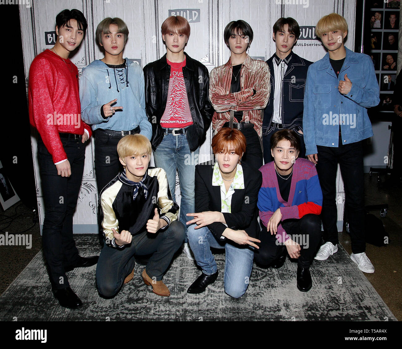 New York, USA. 23 Apr, 2019. Johnny, Doyoung, Haechan, Jaehyun, Yuta