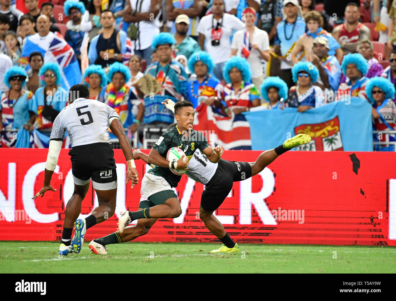 Singapore, Singapore. 14th Apr, 2019. South Africa's Angelo Davids ...