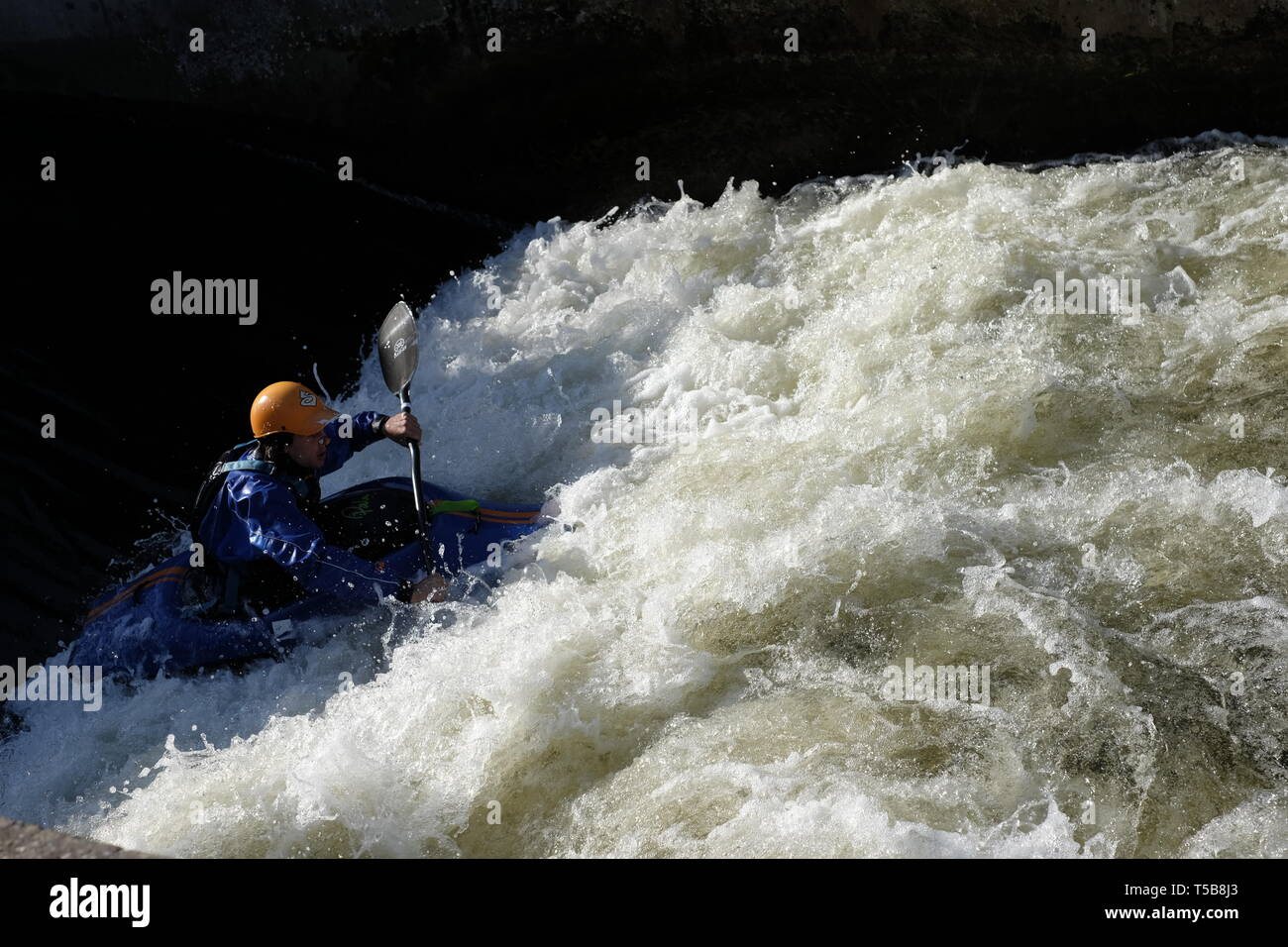 White water training Stock Photo