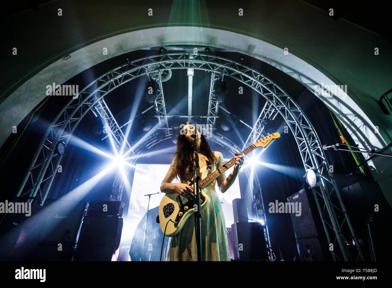 Netherlands, Tilburg - April 14, 2019. The American singer, musician ...