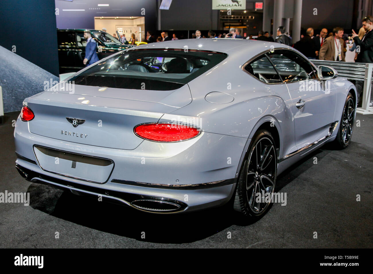 Bentley Continental GT at the New York International Auto Show 2019, at the Jacob Javits Center. This was Press Preview Day One of NYIAS Stock Photo