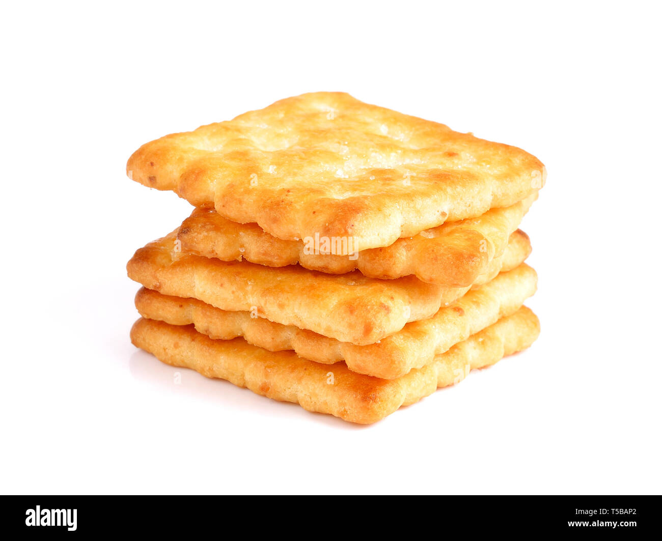 biscuits crackers isolated on white background Stock Photo