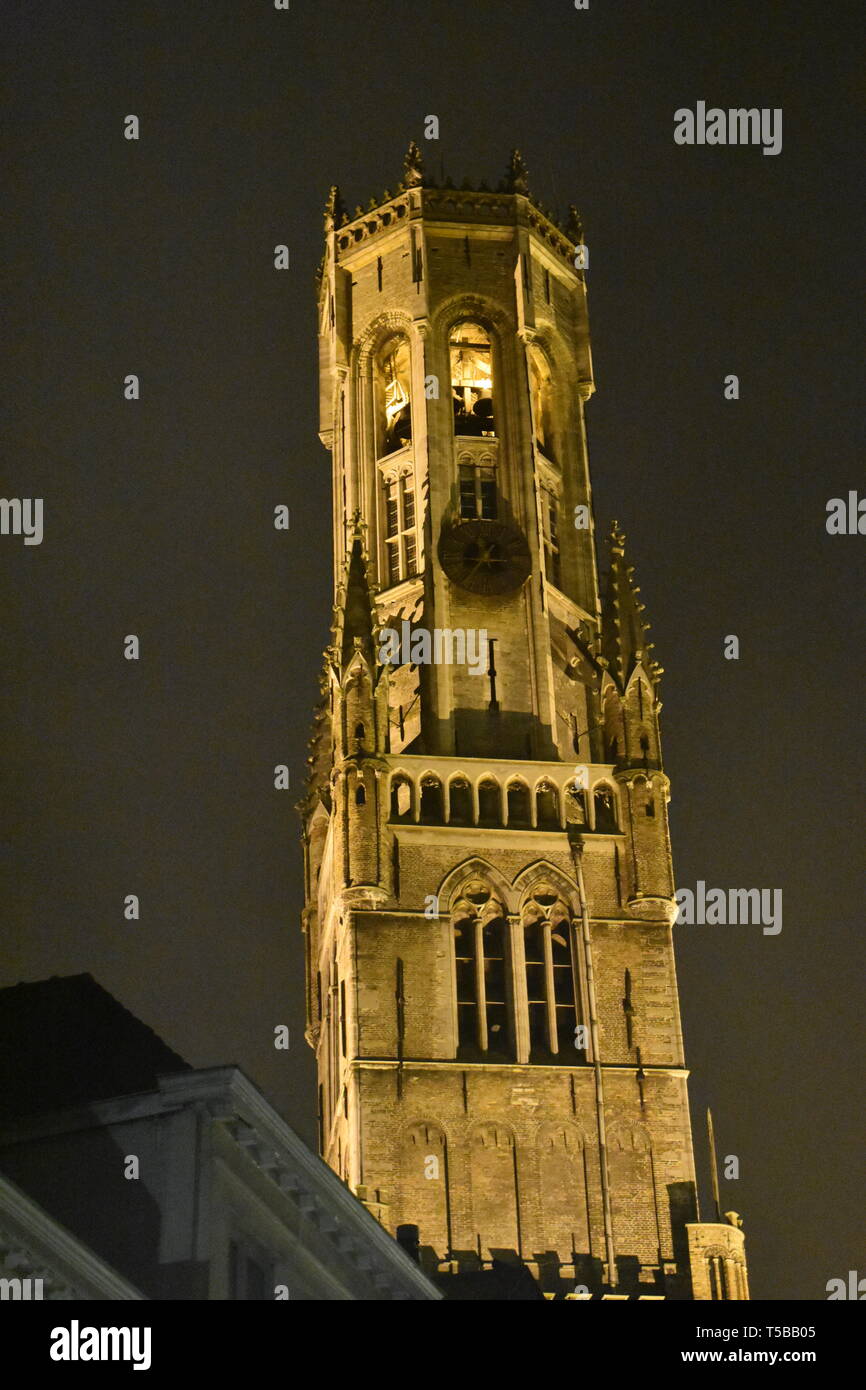 Brugges Bruges Belgium Canals Tower Chocolate Beer Waffles Historical Old City Citadel with Moat Travel Belgium Colin Ferrell In Bruges Top 10 Best 10 Stock Photo