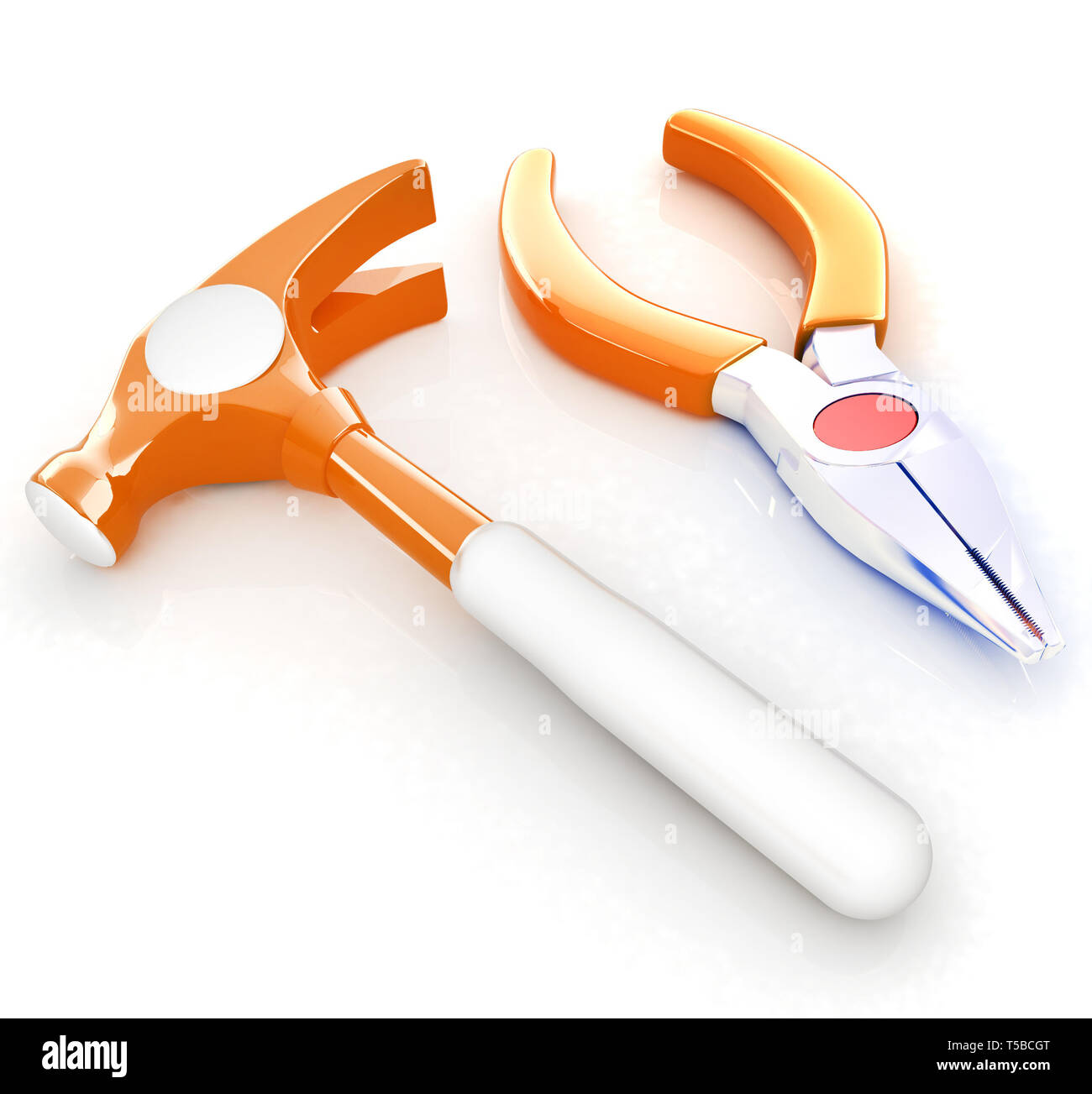 pliers and hammer Stock Photo Alamy