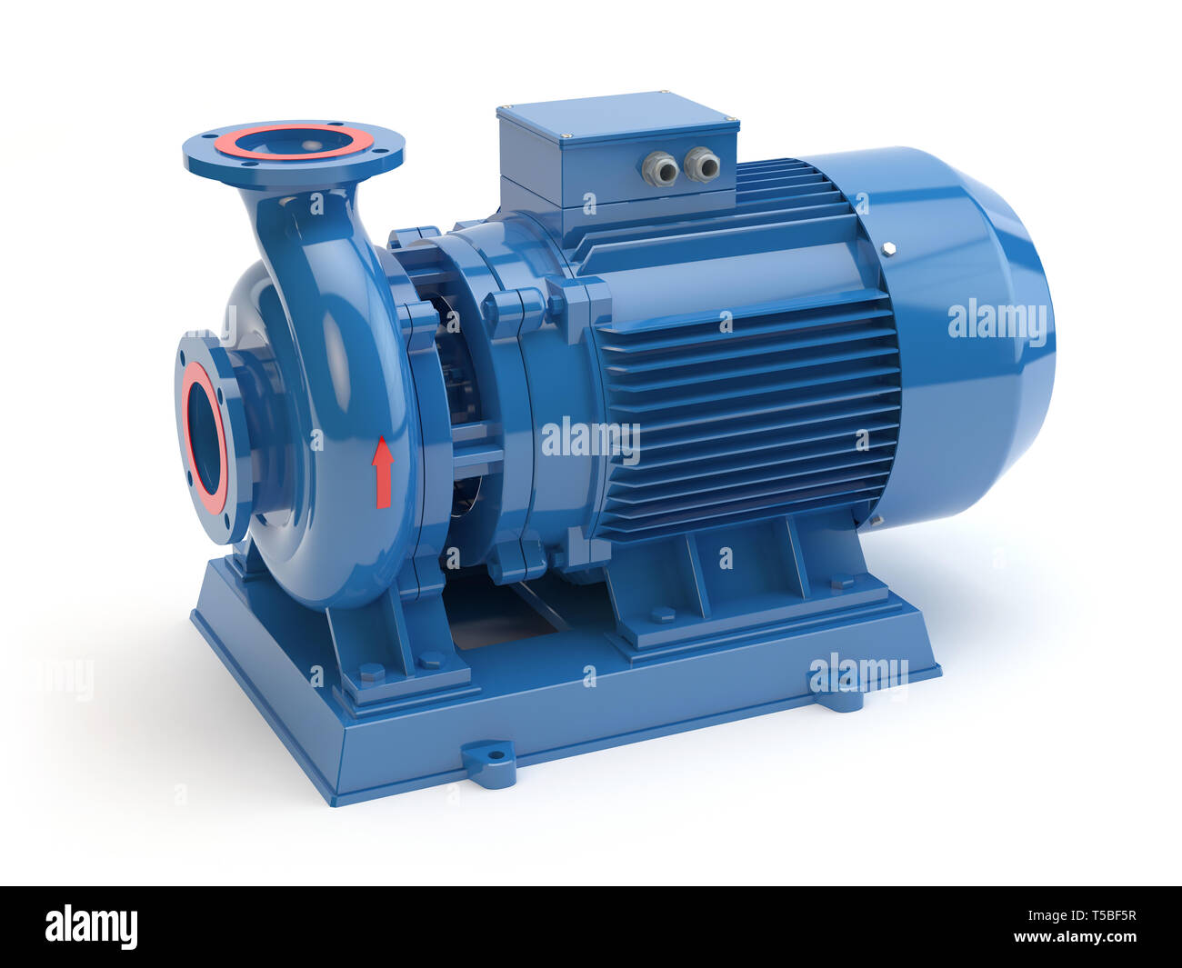 Blue electric water pump, 3D illustration Stock Photo - Alamy