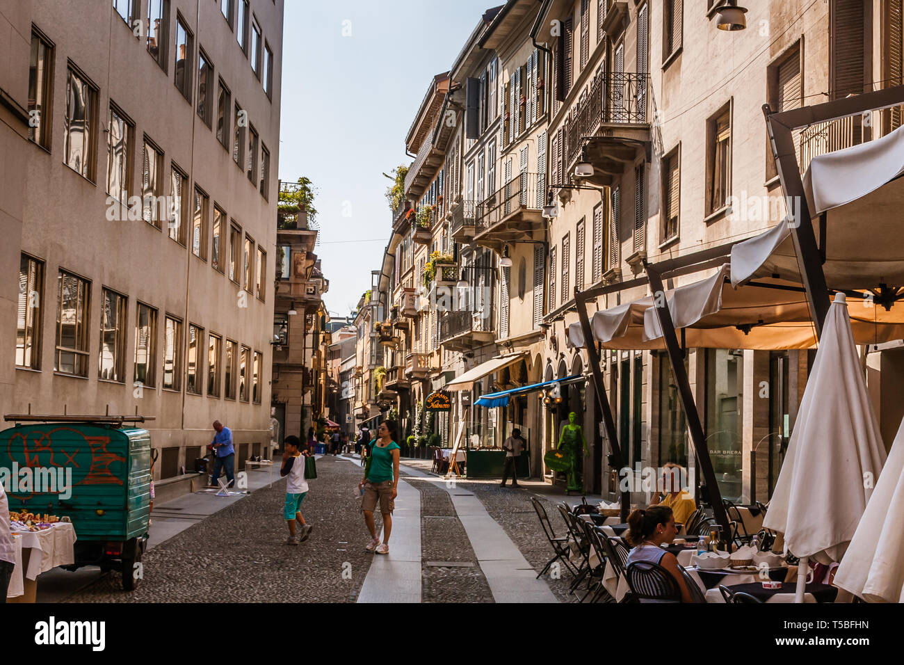 Via Fiori Chiari in Milan, Italy Stock Photo - Alamy
