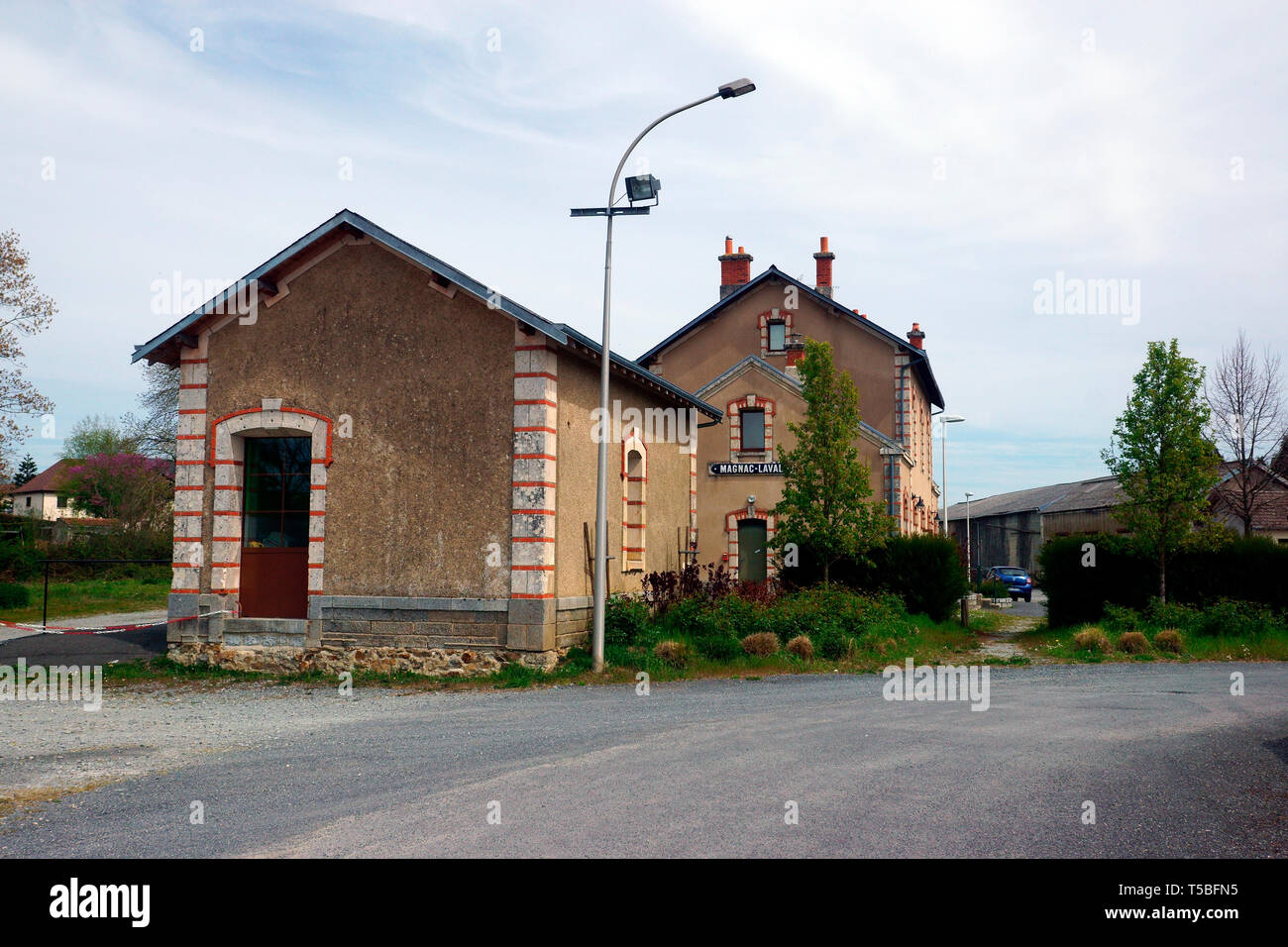 MAGNAC LAVAL DISUSED TRAIN STATION. Stock Photo