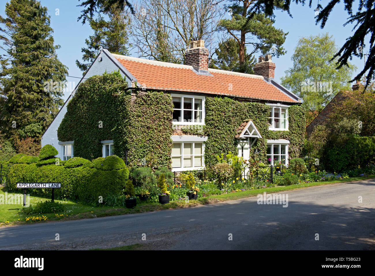 House in the village of Bainton, East Yorkshire, England UK Stock Photo