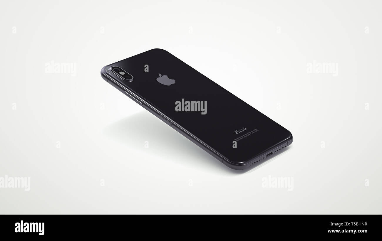 New Iphone X 3d Render Editorial Illustrations Stock Photo
