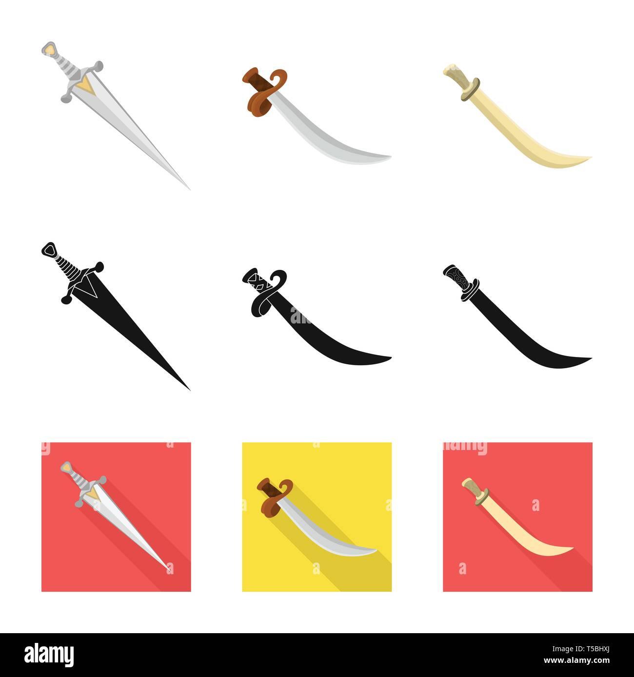 Vector illustration of game and armor icon. Set of game and blade stock ...
