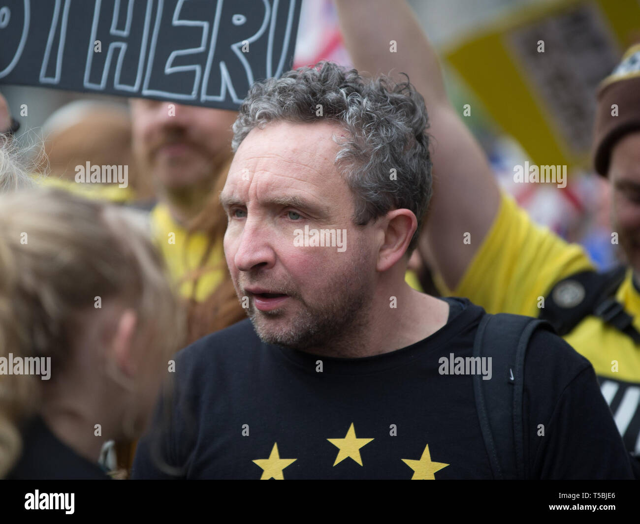 Put It To The People march sees hundreds of thousands of people march through London demanding a final say on Brexit  Featuring: Eddie Marsan Where: London, United Kingdom When: 23 Mar 2019 Credit: Wheatley/WENN Stock Photo