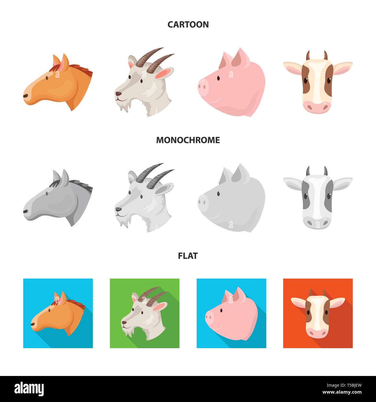 Vector illustration of agriculture and breeding icon. Collection of ...