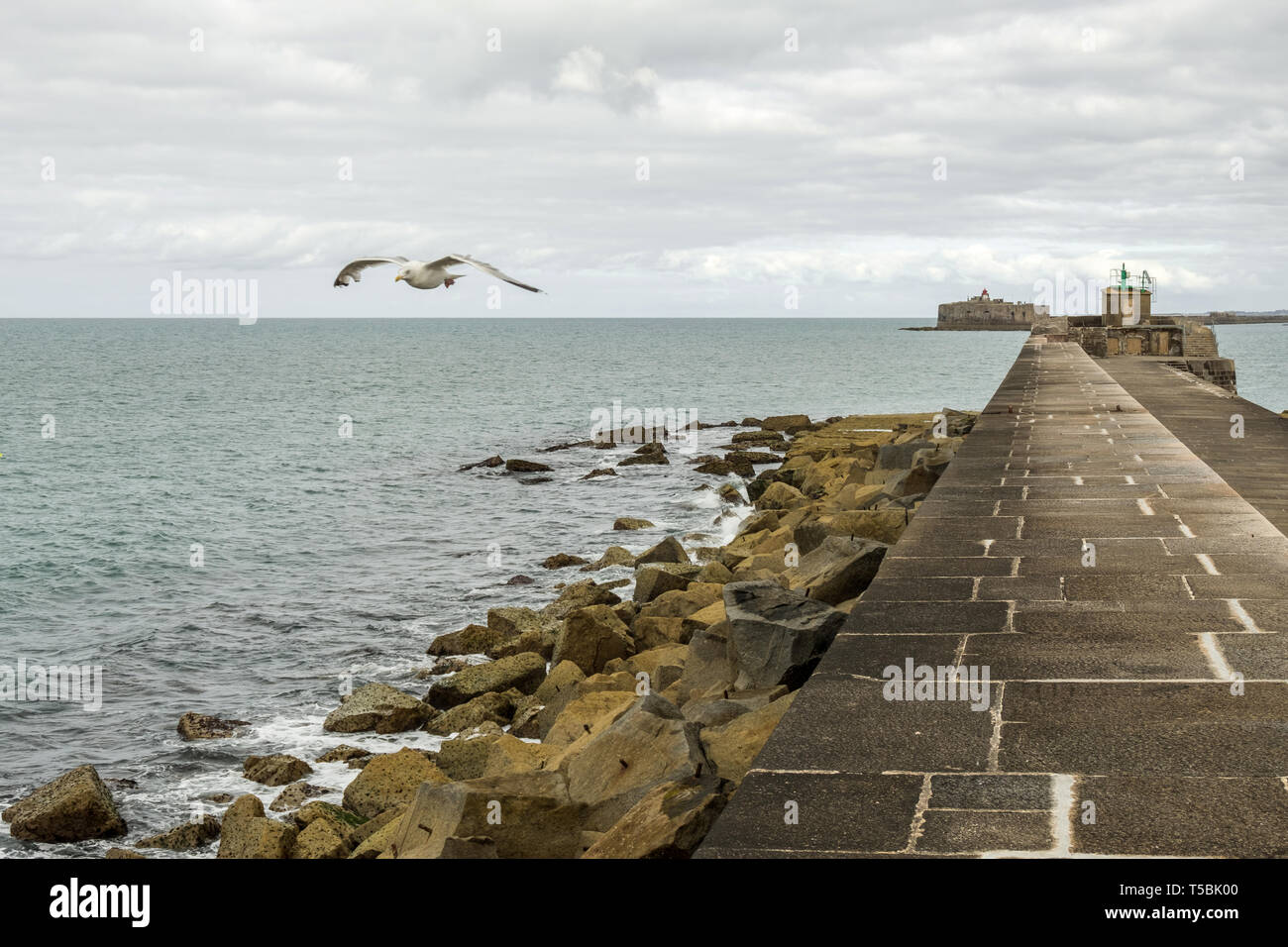 Cherbourg harbour fortification hires stock photography and images Alamy