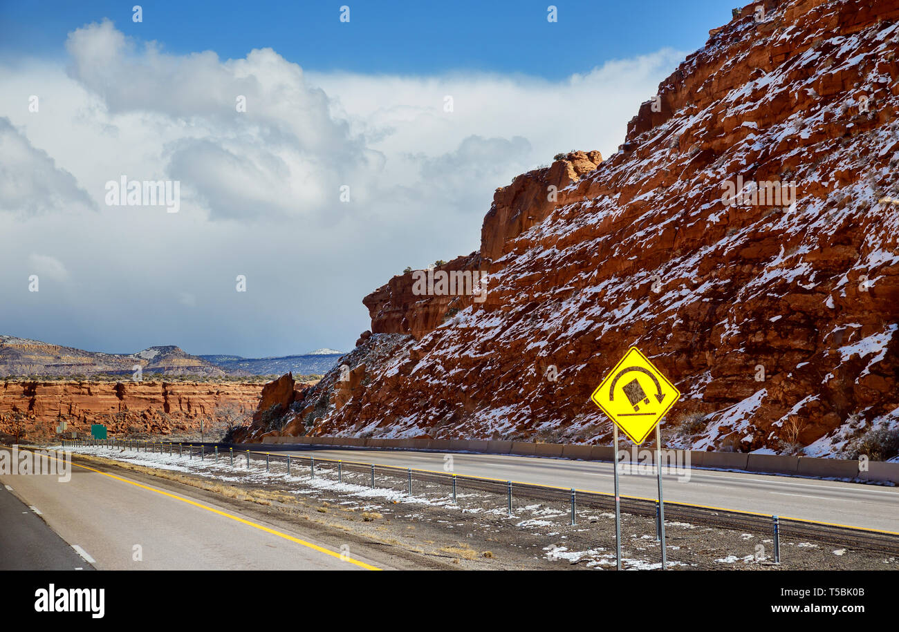View panoramic of the red rocks area in northern New Mexico Stock Photo ...