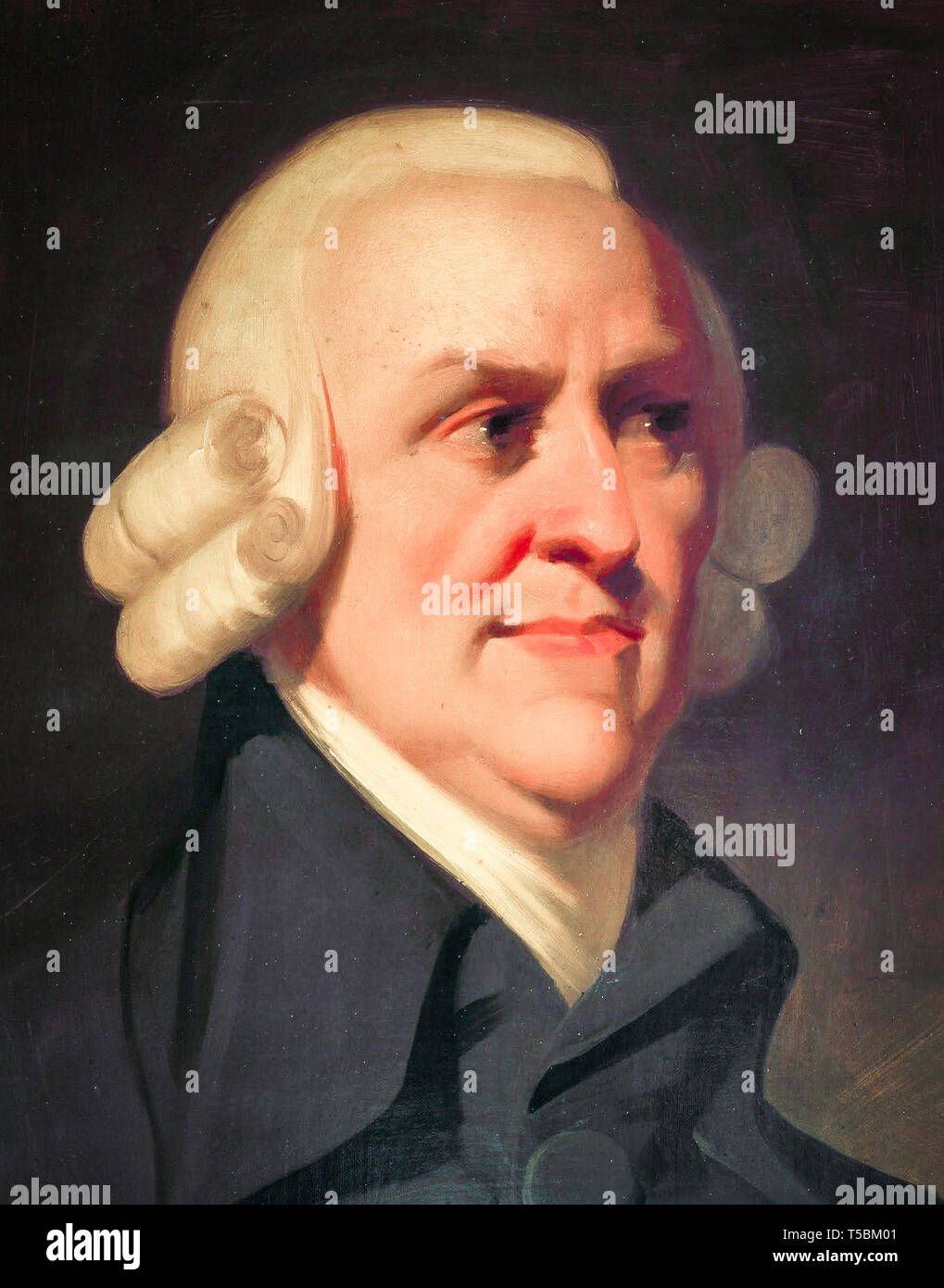 Adam Smith (1723-1790), portrait painting, detail from The Muir portrait, c. 1800 Stock Photo