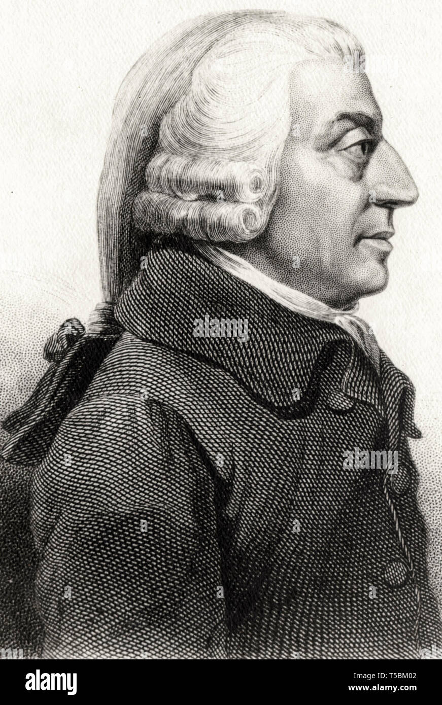 Adam Smith (1723-1790), portrait etching, c. 19th Century Stock Photo
