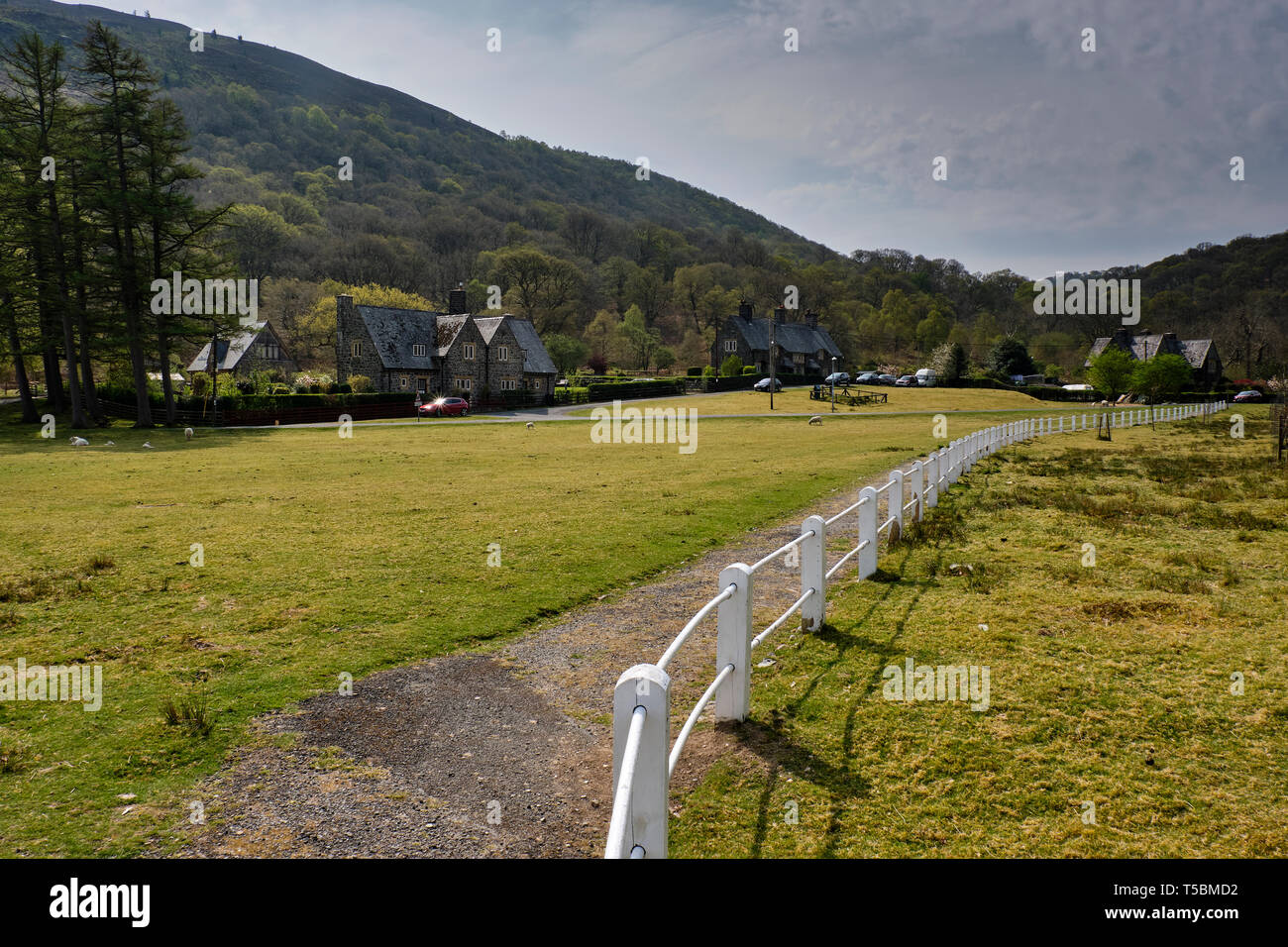 Elan Village at Elan Valley, Powys, Wales Stock Photo