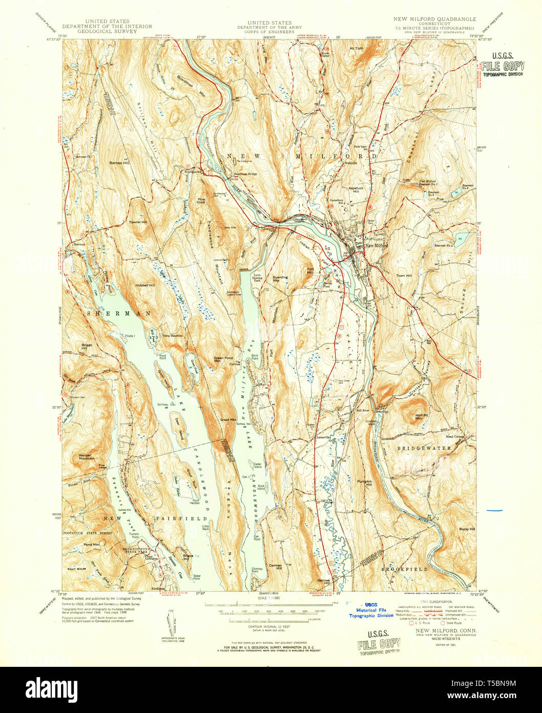New milford connecticut map hi-res stock photography and images - Alamy