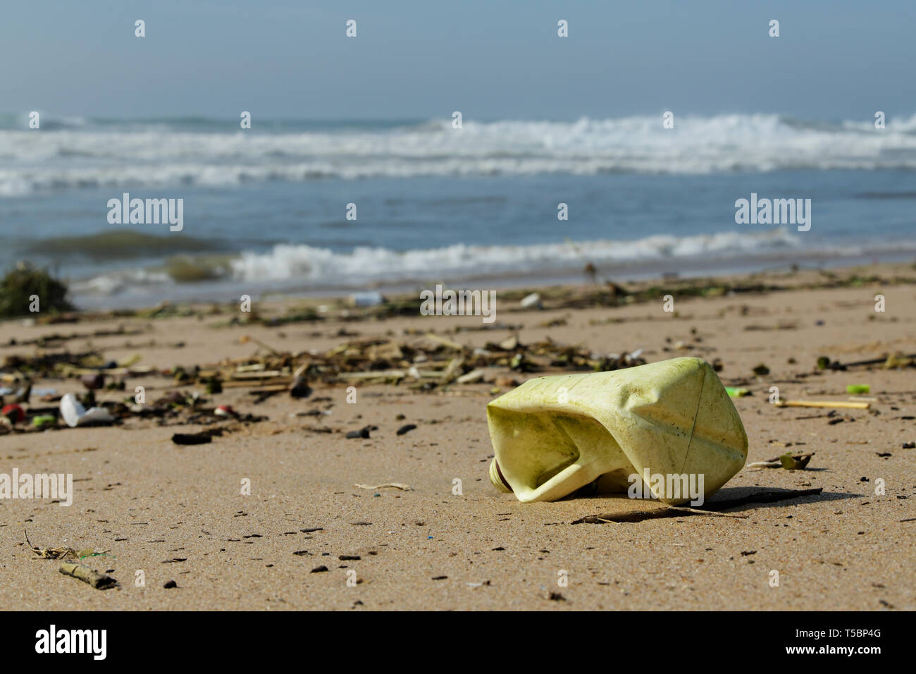 Durban, KwaZuluNatal, South Africa, plastic pollution, single bottle