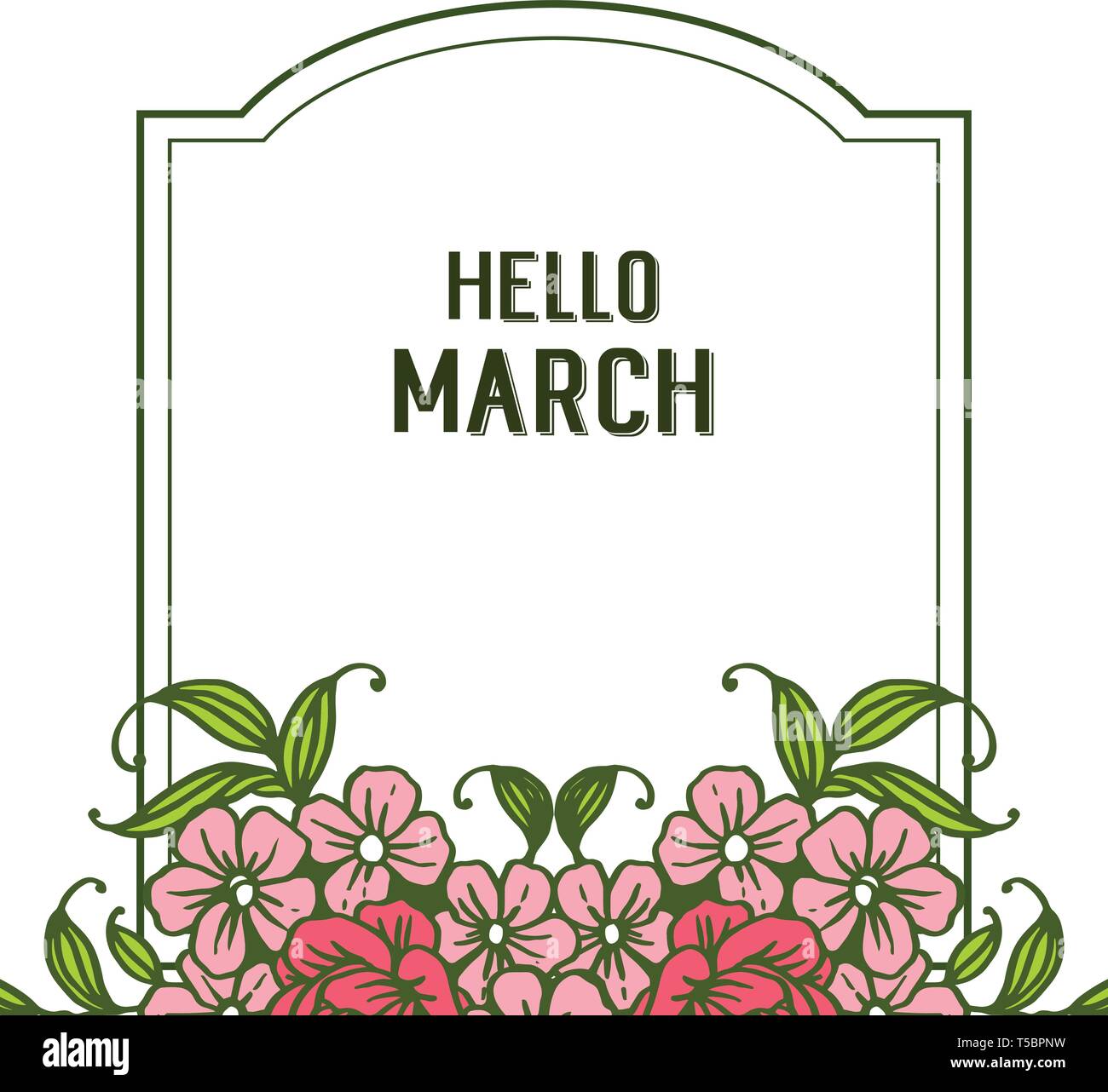 Hello March Vector Vector illustration of invitation hello march with various design ...