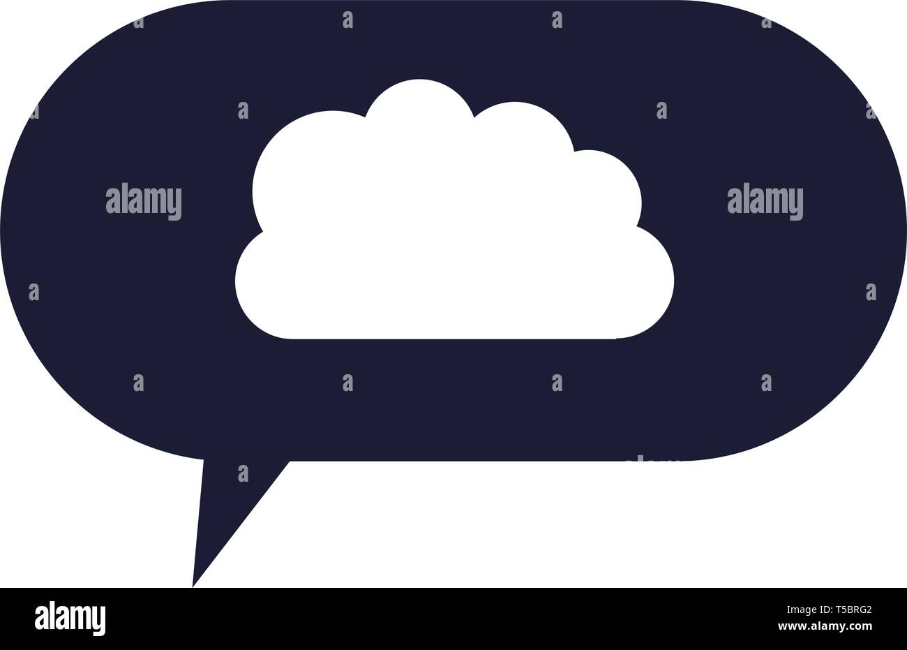 speech bubble with social media cloud Stock Vector Image & Art - Alamy