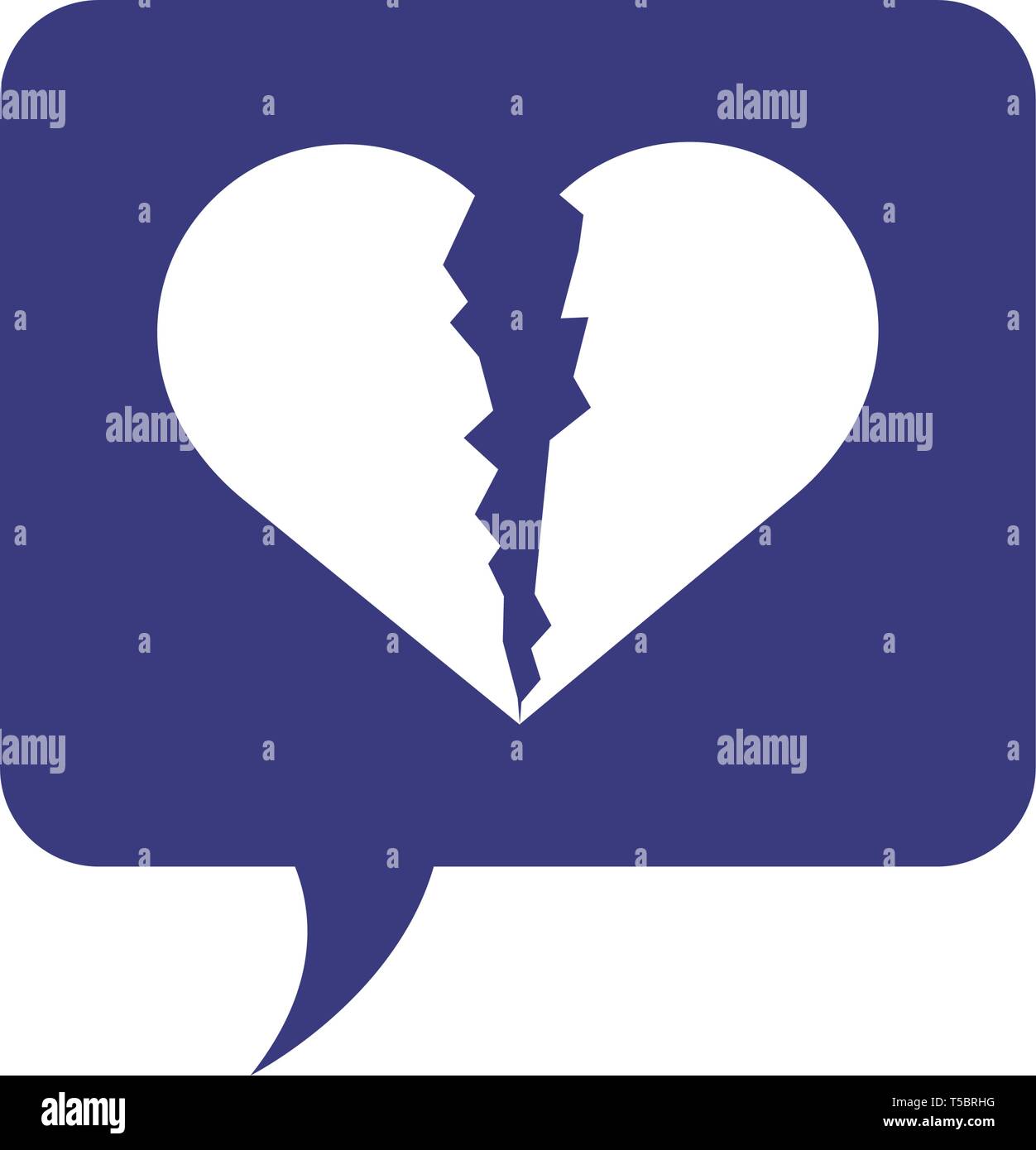 Speech bubble heart broken hi-res stock photography and images - Alamy