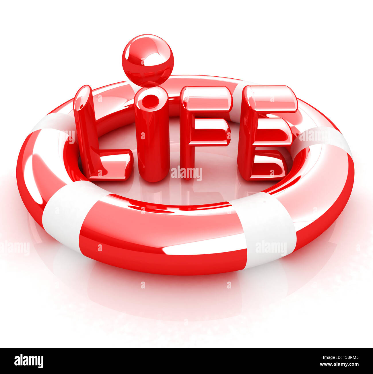 Concept of life-saving.3d illustration. Global Stock Photo