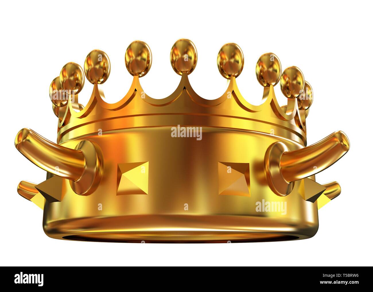 Gold crown isolated on white background Stock Photo - Alamy