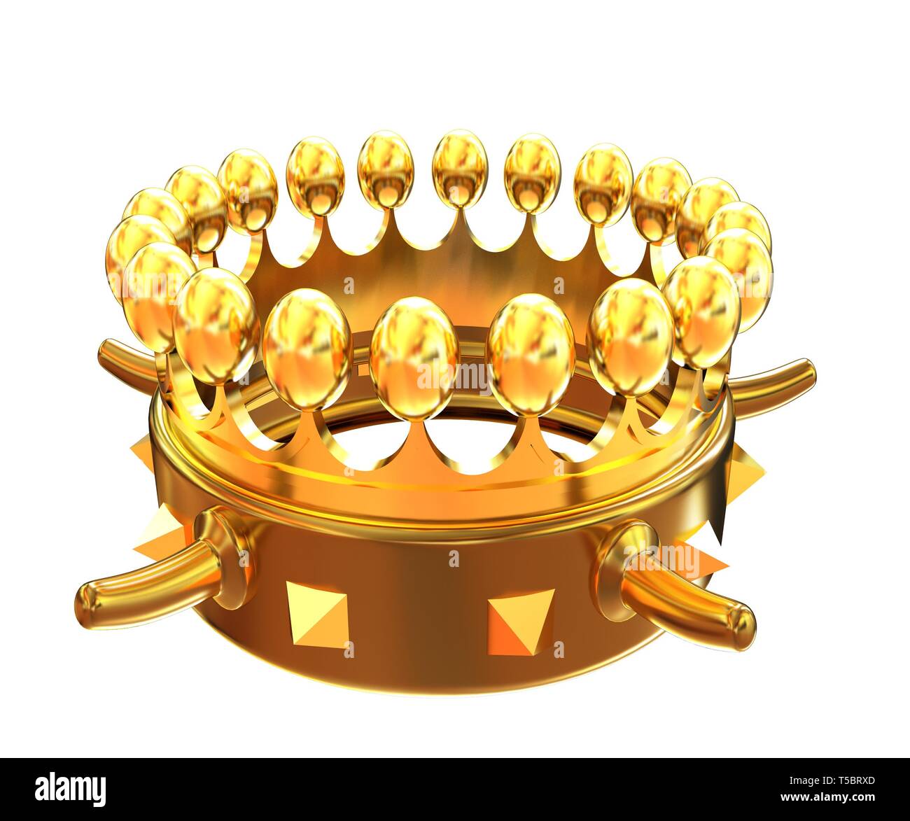 Gold crown isolated on white background Stock Photo - Alamy