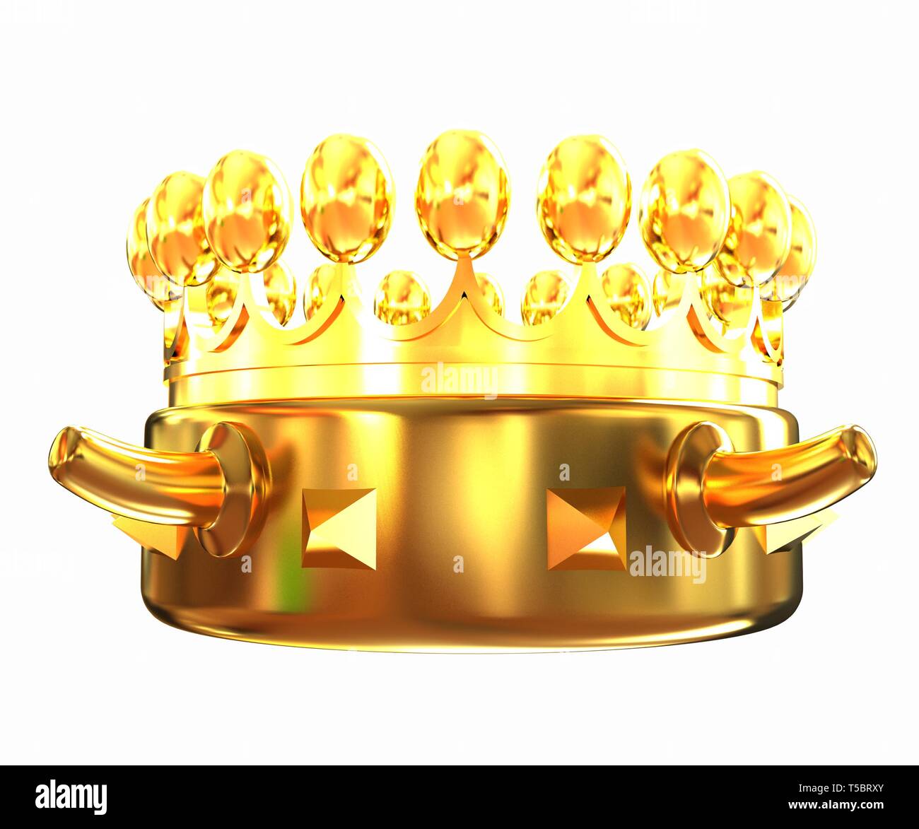 Gold crown isolated on white background Stock Photo - Alamy