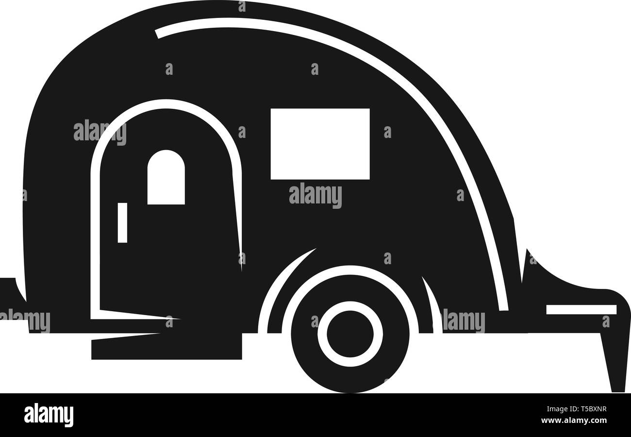 Vacation trailer icon. Simple illustration of vacation trailer vector ...