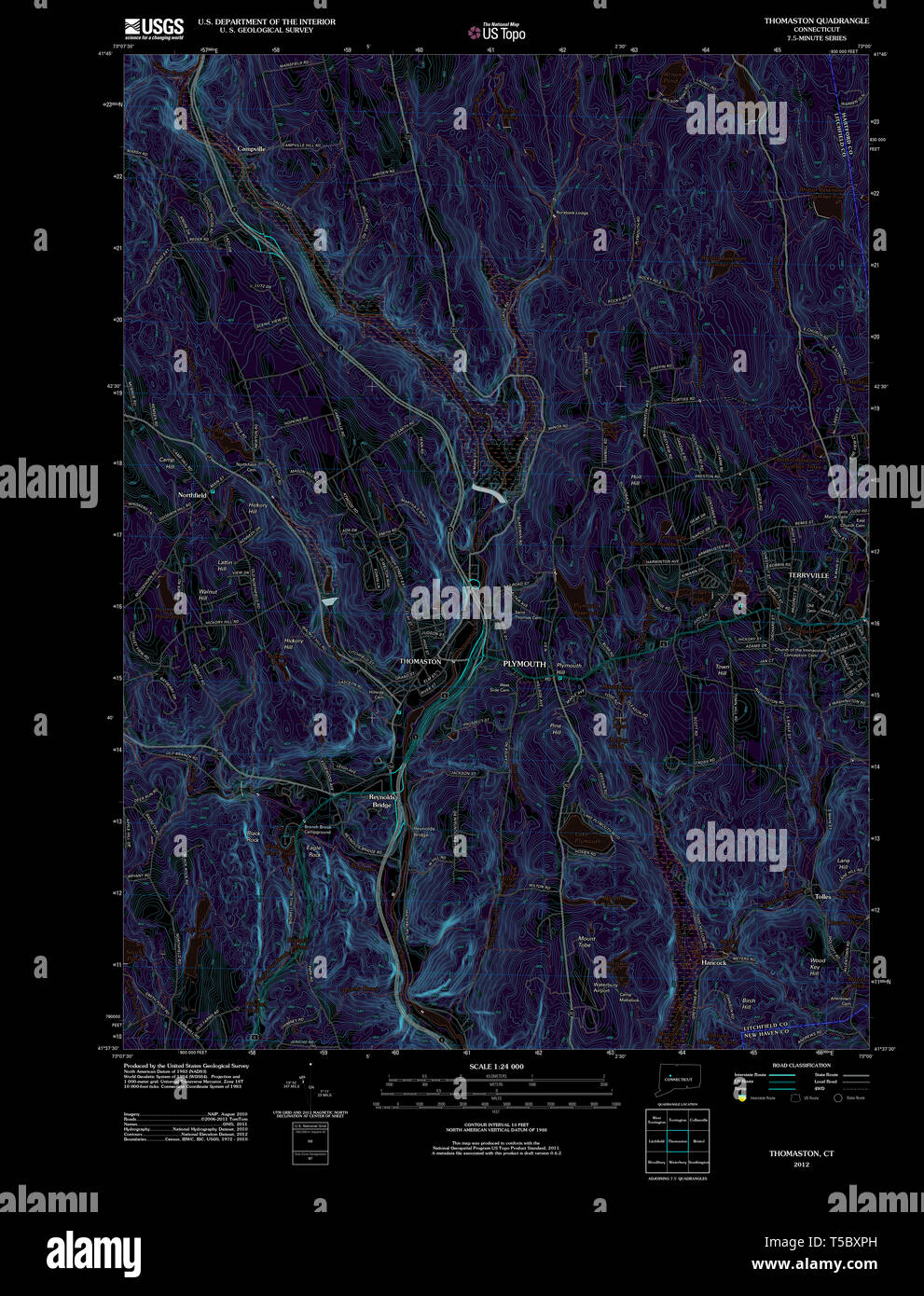 Thomaston map hires stock photography and images Alamy
