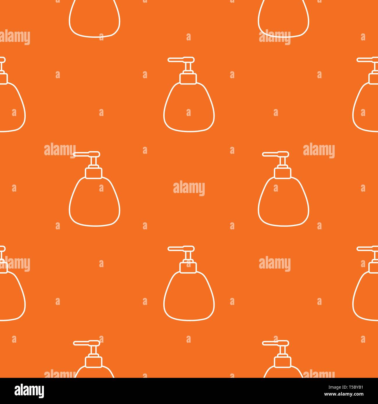 Dispenser pump cosmetic pattern vector orange Stock Vector