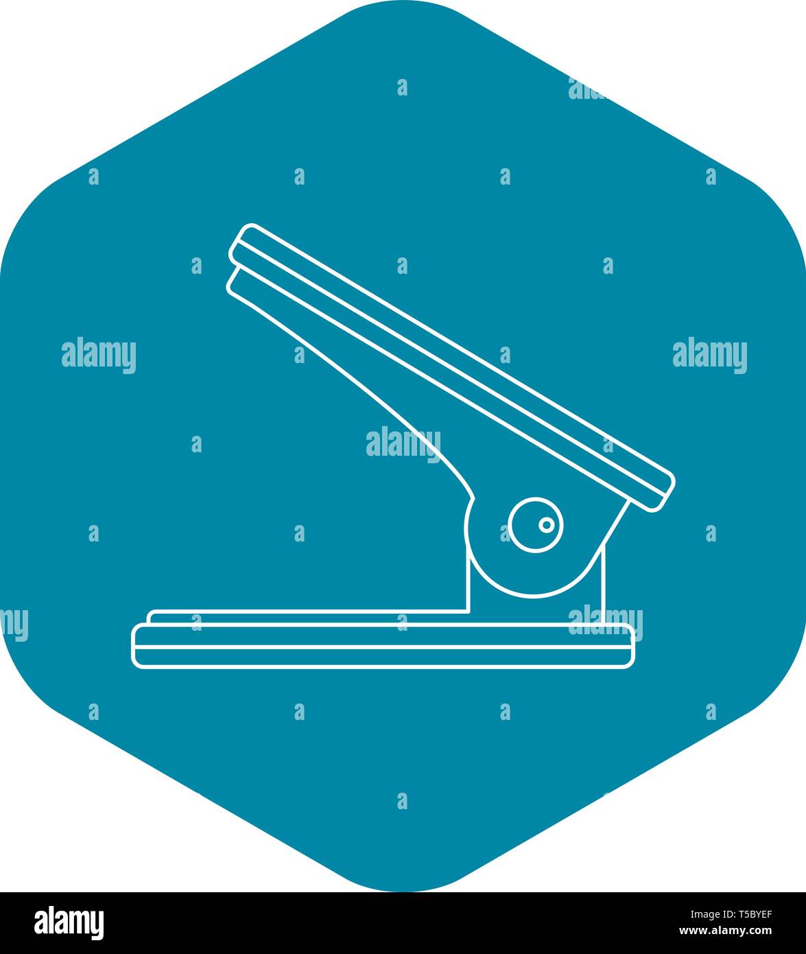 Hole puncher icon, outline style Stock Vector