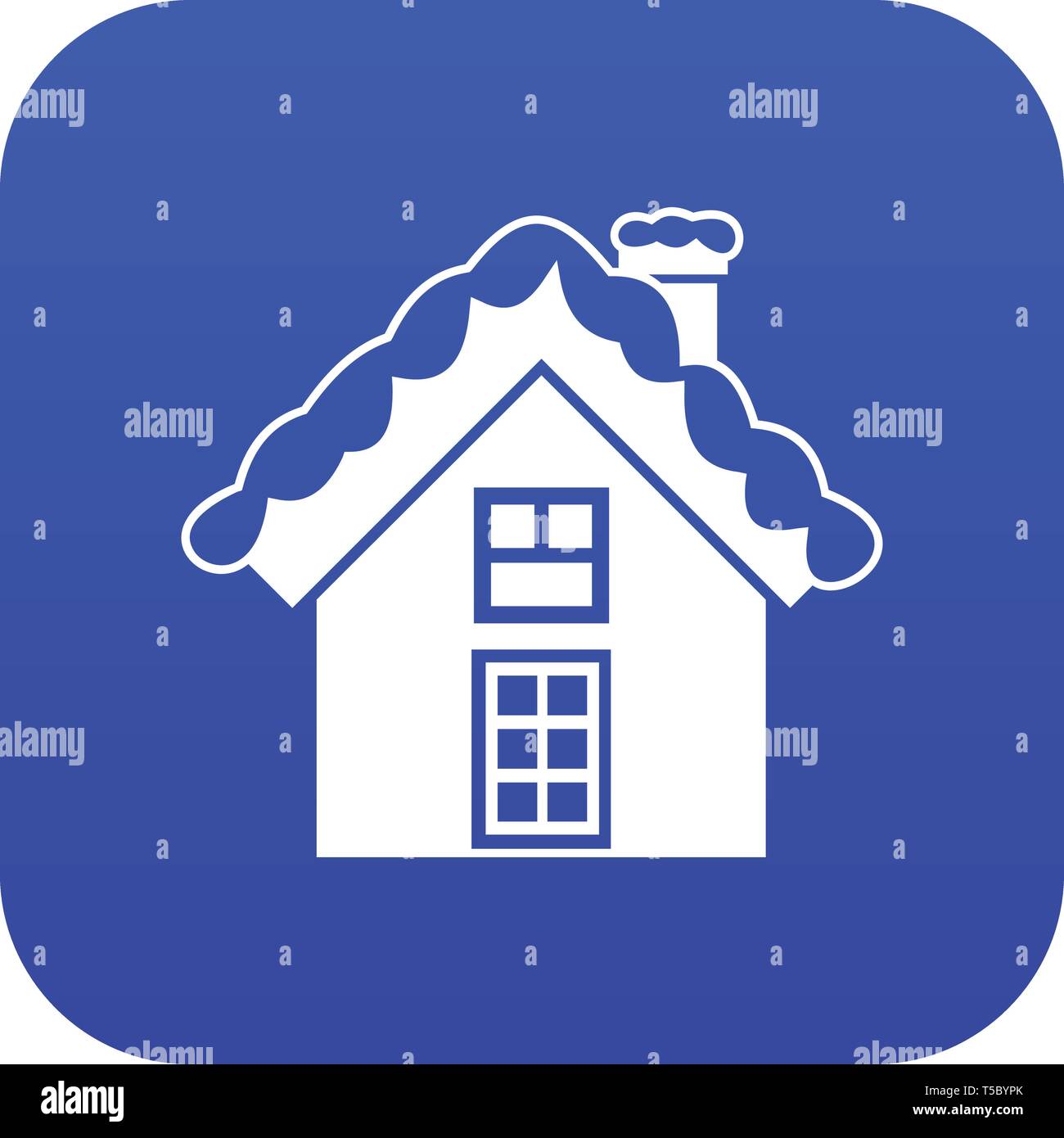 Small blue cottage icon hi-res stock photography and images - Alamy