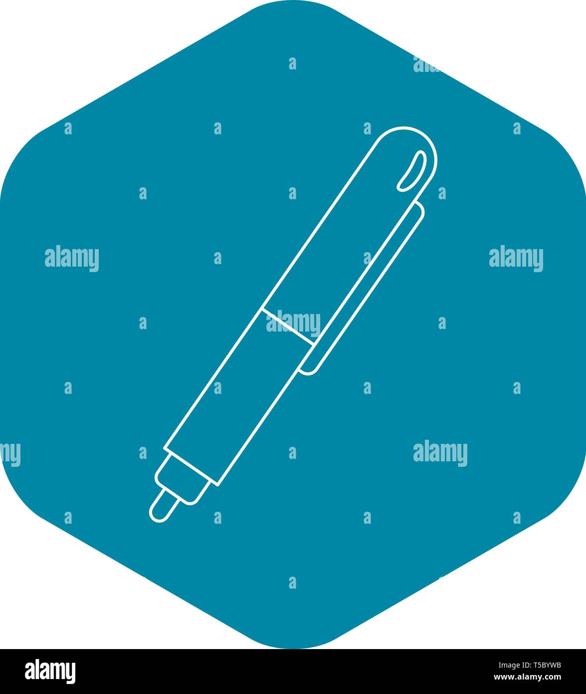 Felt tip pen icon, outline style Stock Vector Image & Art - Alamy