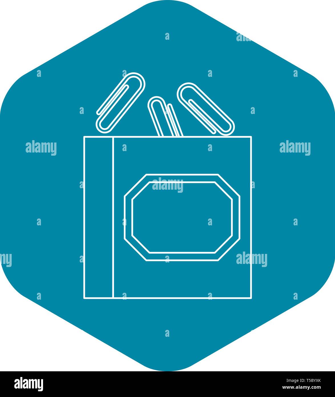 Paper clips icon, outline style Stock Vector Image & Art Alamy