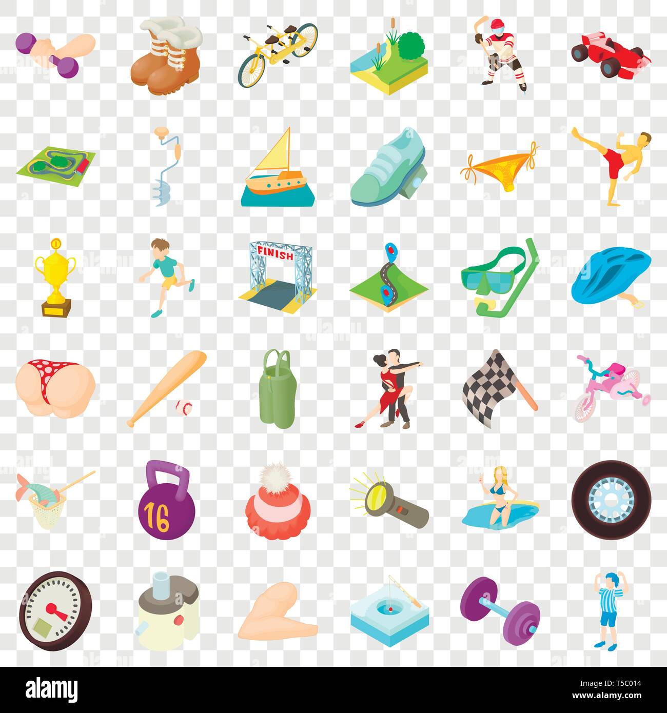 Activity man icons set, cartoon style Stock Vector Image & Art - Alamy