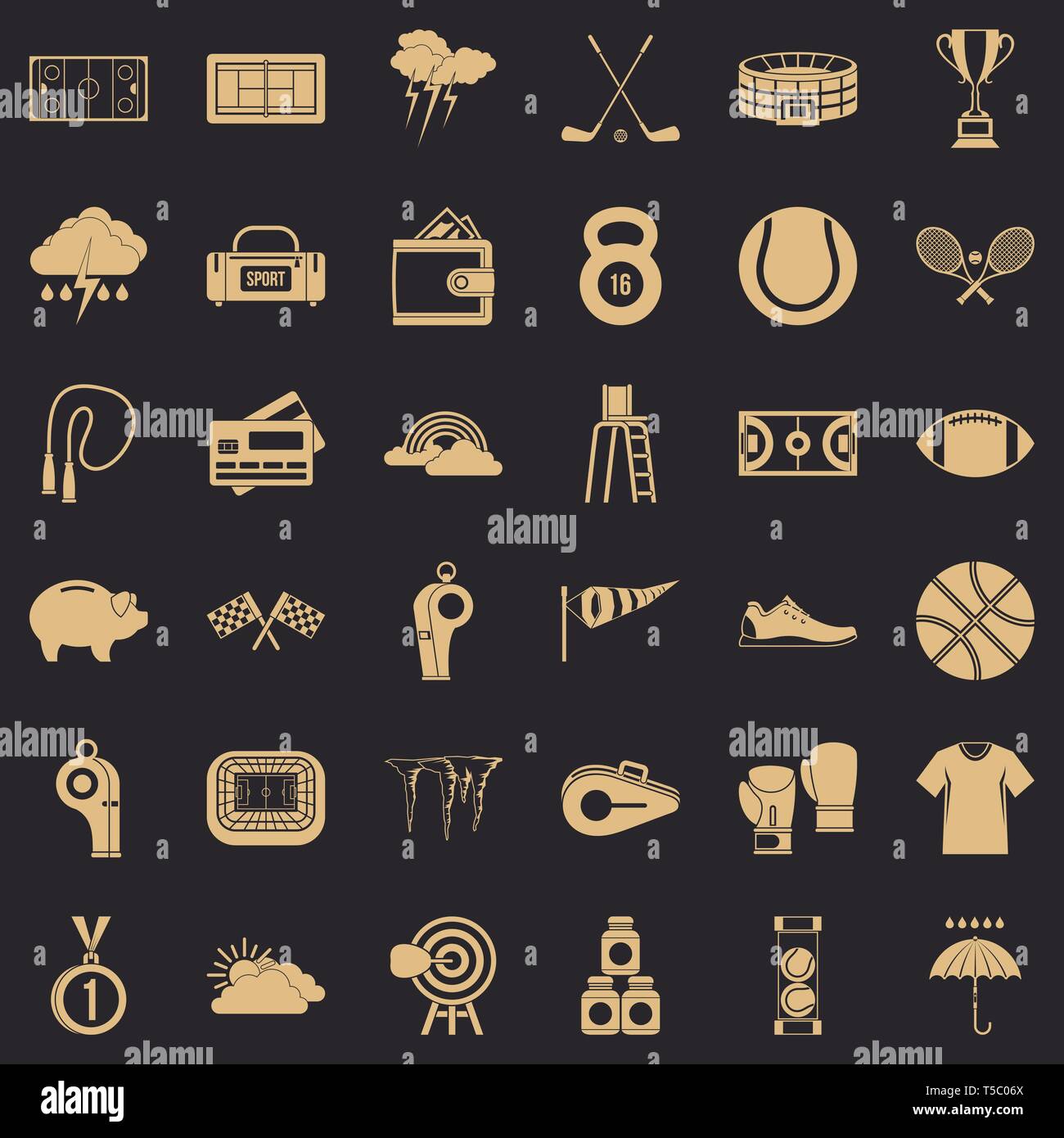 Tennis icons set, simple style Stock Vector Image & Art - Alamy