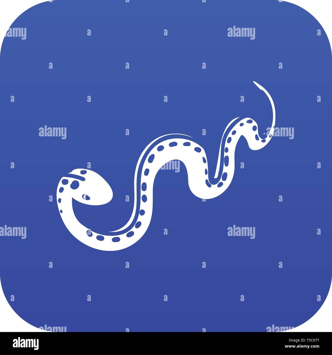 Desert snake icon blue vector Stock Vector