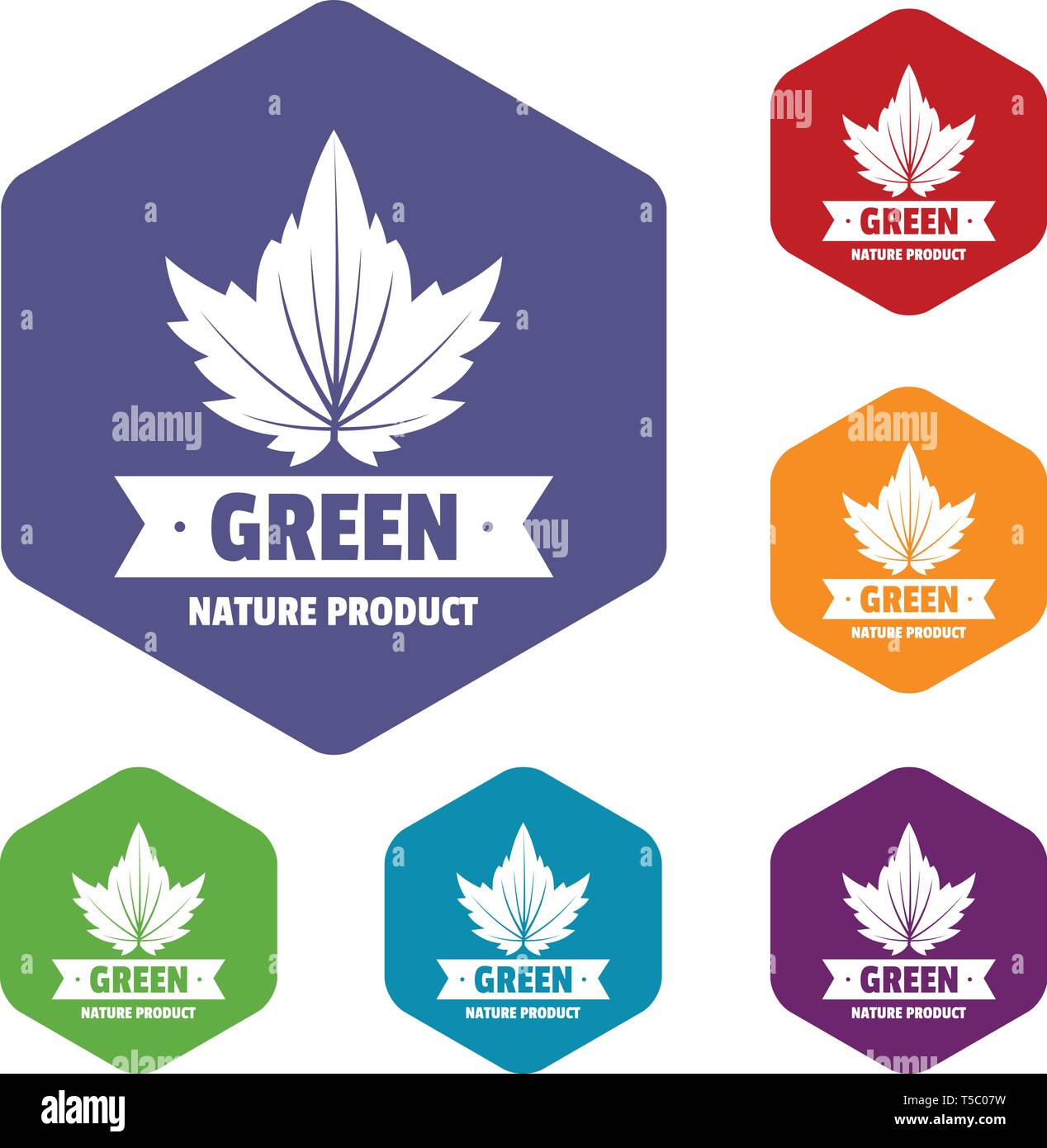Eco earth icons vector hexahedron Stock Vector