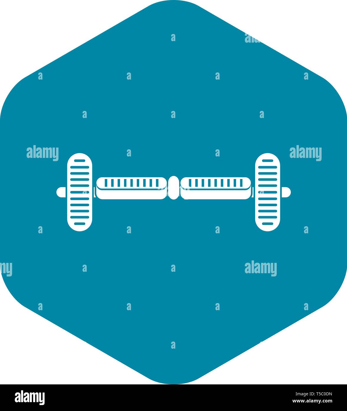 Hoverboard gyro pod icon, simple style Stock Vector