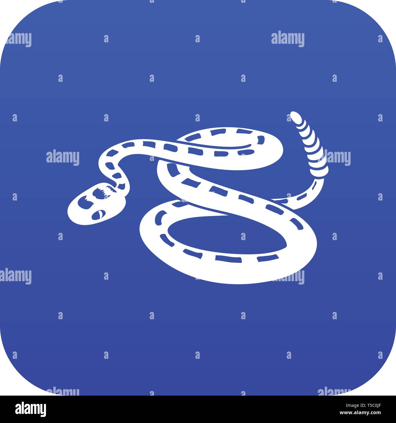 Rattlesnake icon blue vector Stock Vector