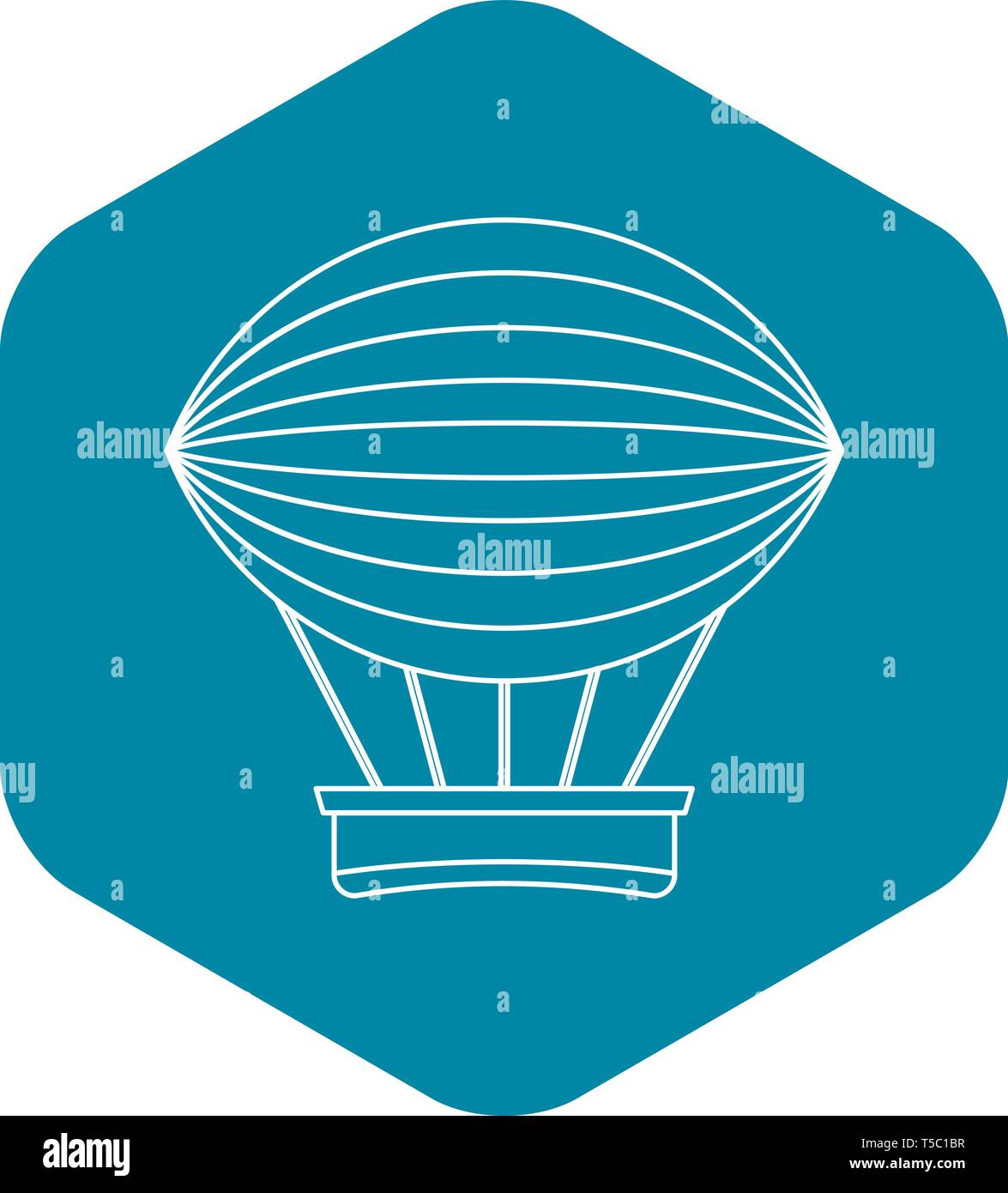 Vintage hot air balloon icon, outline style Stock Vector Image & Art ...