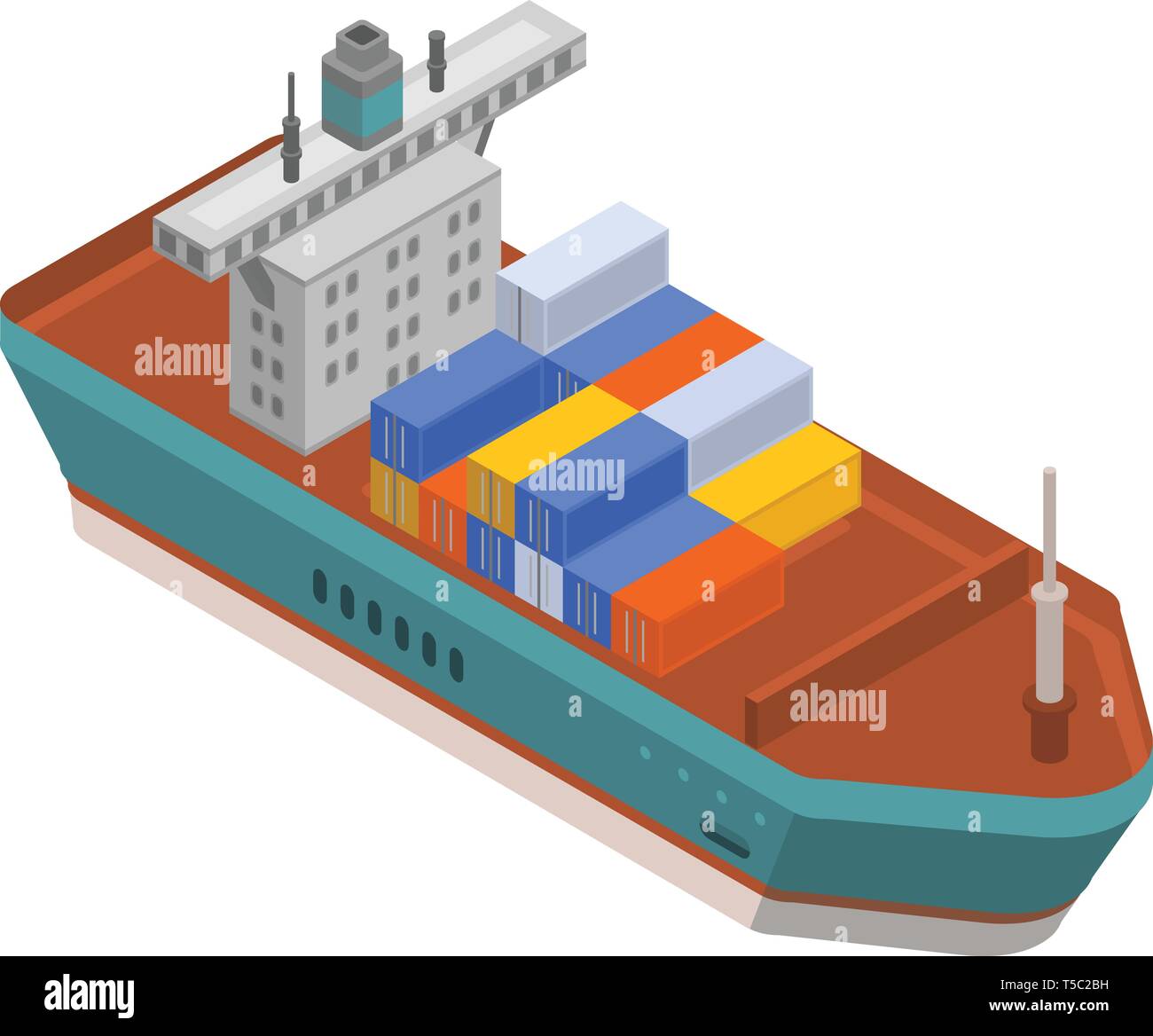 Cargo Ship Icon Isometric Style Stock Vector Image Art Alamy