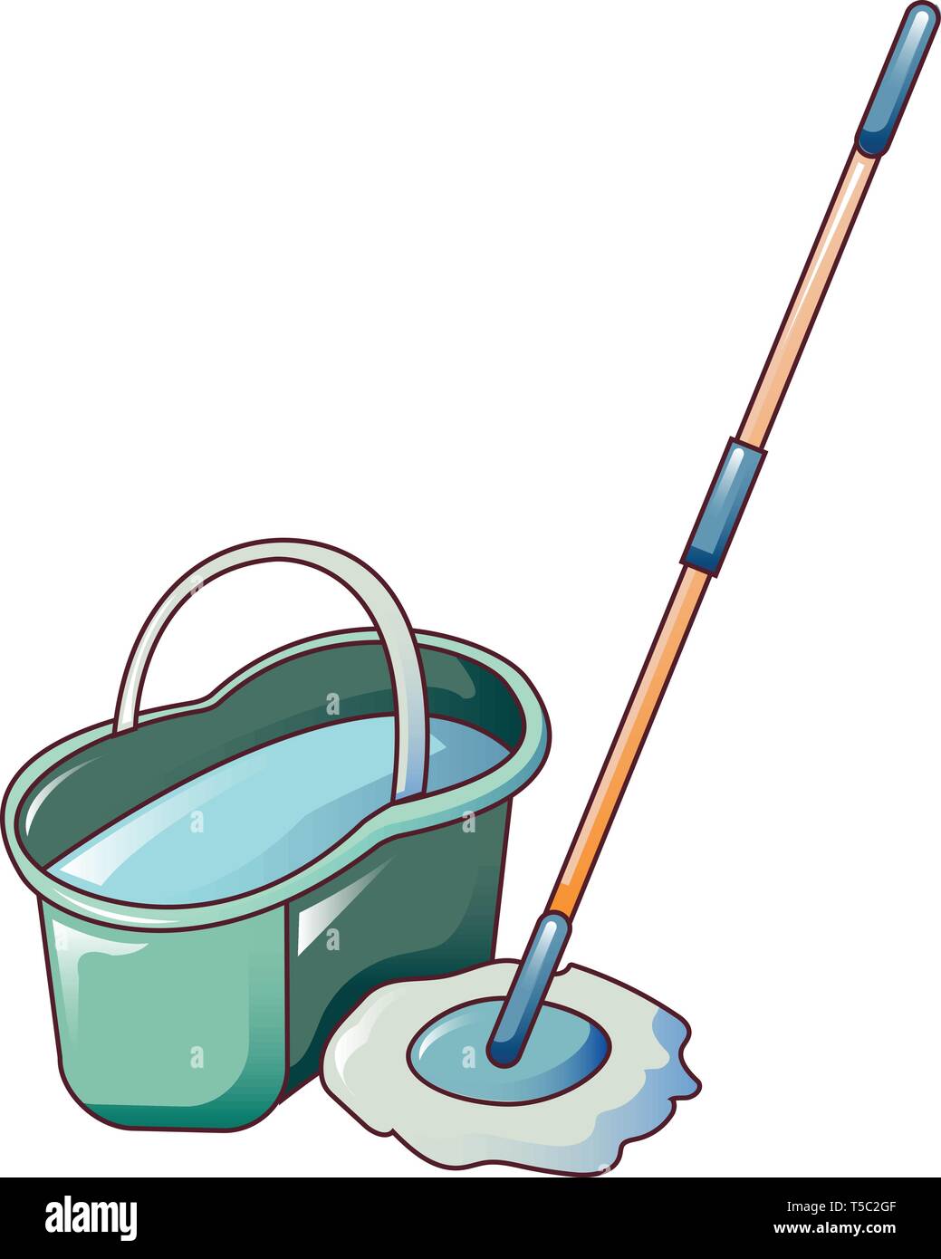 Water bucket mop icon, cartoon style Stock Vector Image & Art - Alamy