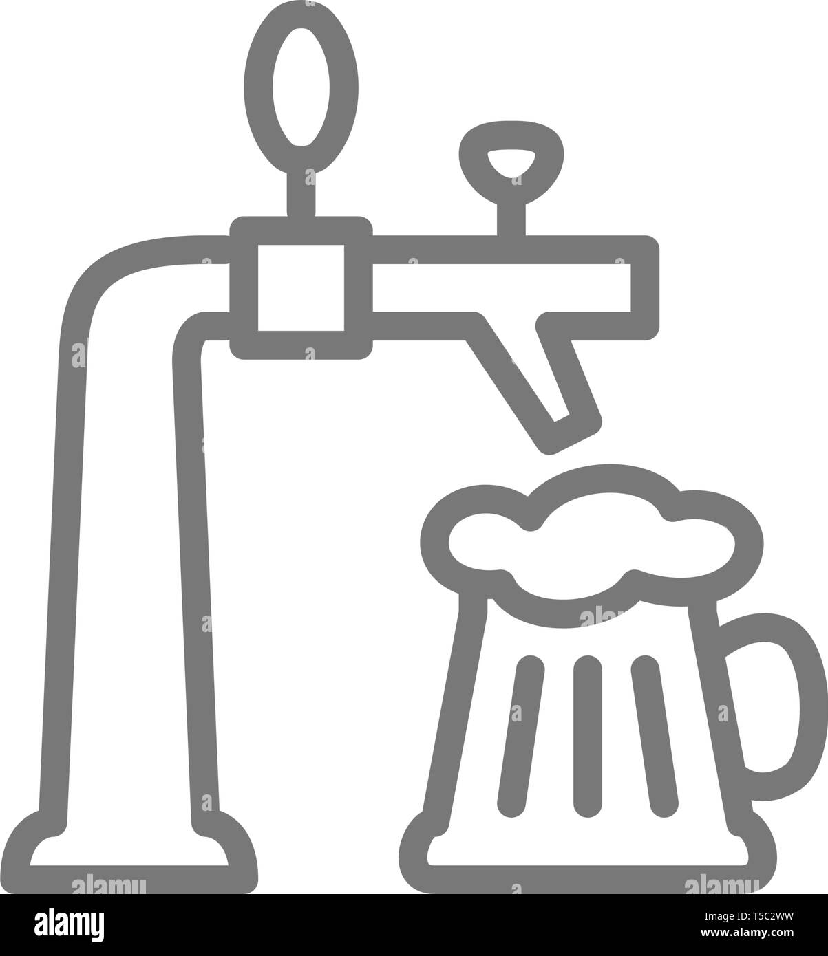 Beer tap line icon Stock Vector Image & Art - Alamy