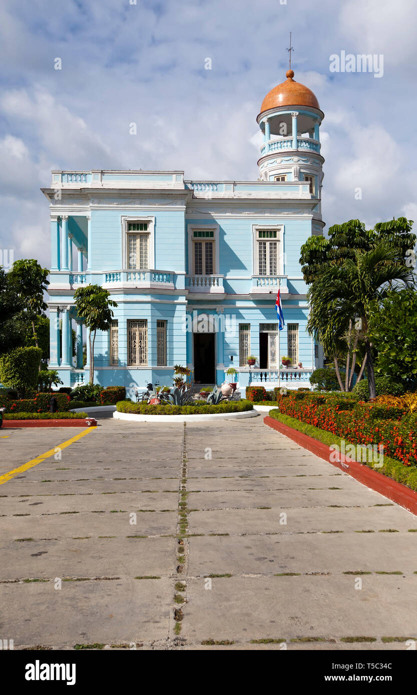 Blue Palace, Hotel Palacio Azul, built in 1920, Cienfuegos. Cuba Stock Photo