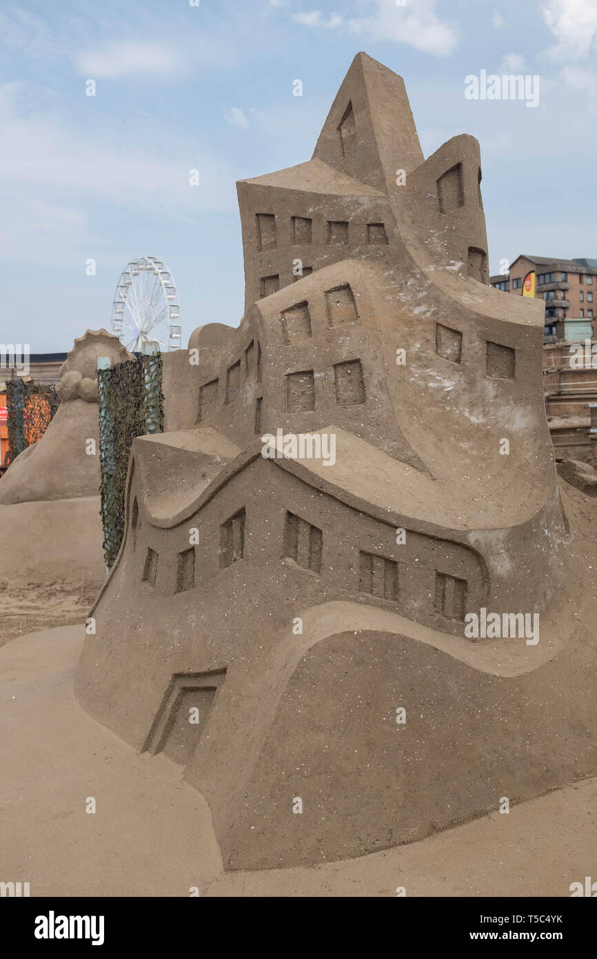 Weston super mare sand sculpting 2019 hires stock photography and